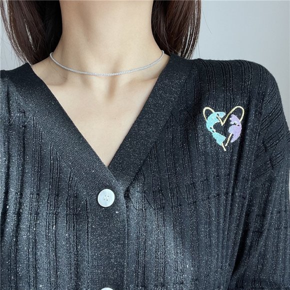 Sparkling Stones Necklace Choker - Picture 6 of 11